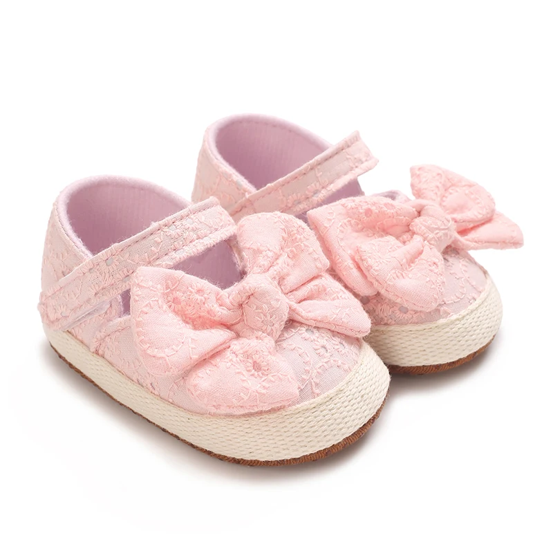 Elegant Pink Newborn Baby Shoes - Breathable, Non-Slip, and Perfect