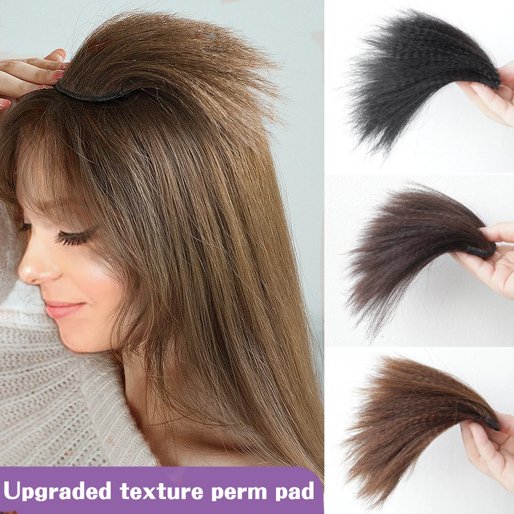 Tanio Syntetyczny niewidoczny teksturowany Perm Hair Pad klipsy do przedłużania