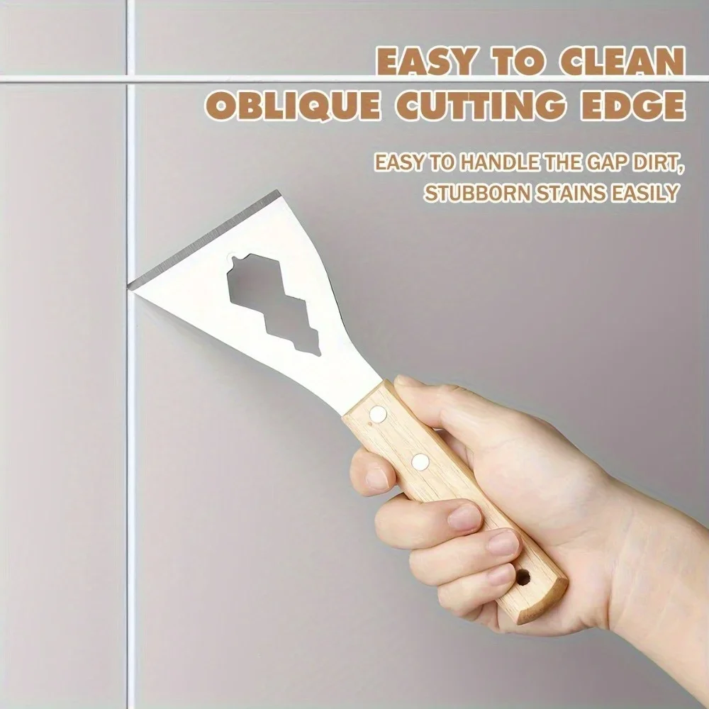 1pc Multi-Purpose Paint Scraper & Remover Tool with Ergonomic Handle & Serrated Blade - for Cement, Plaster, Paint Removal