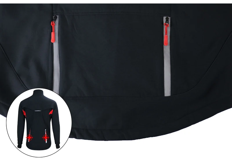 X-TIGER Rad trikot Winter Thermo Fleece Herren Fahrräder Kleidung wind dichte Fahrrad reflektierende Fahrrad jacke Sportswear – Detail 12