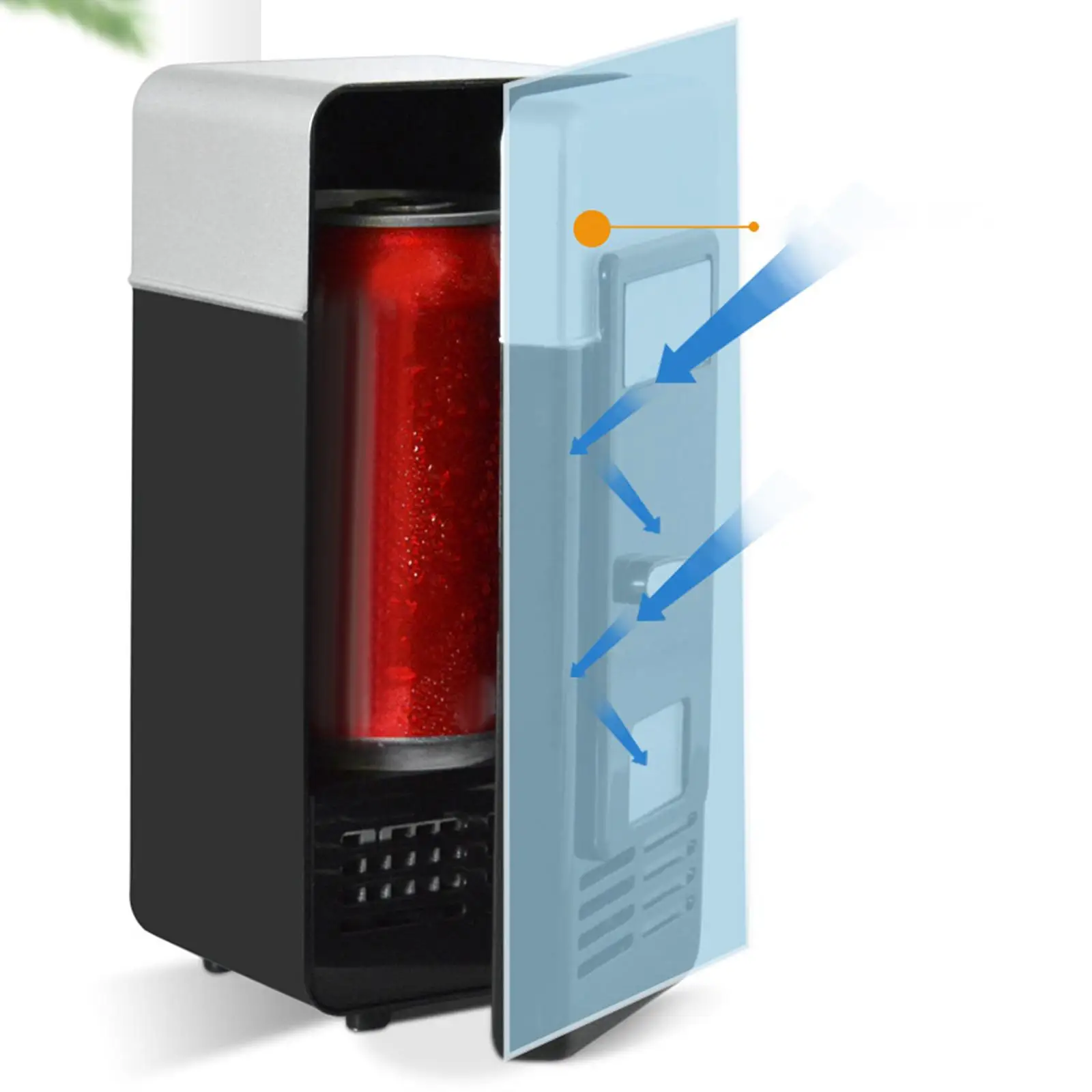 Mini Réfrigérateur de Voiture USB, Chauffage, Congélateur, Refroidisseur  Portable, Accessoires, Chauffe-eau Électrique pour 1 Canette, Clics Can,  Voyage, Chambre