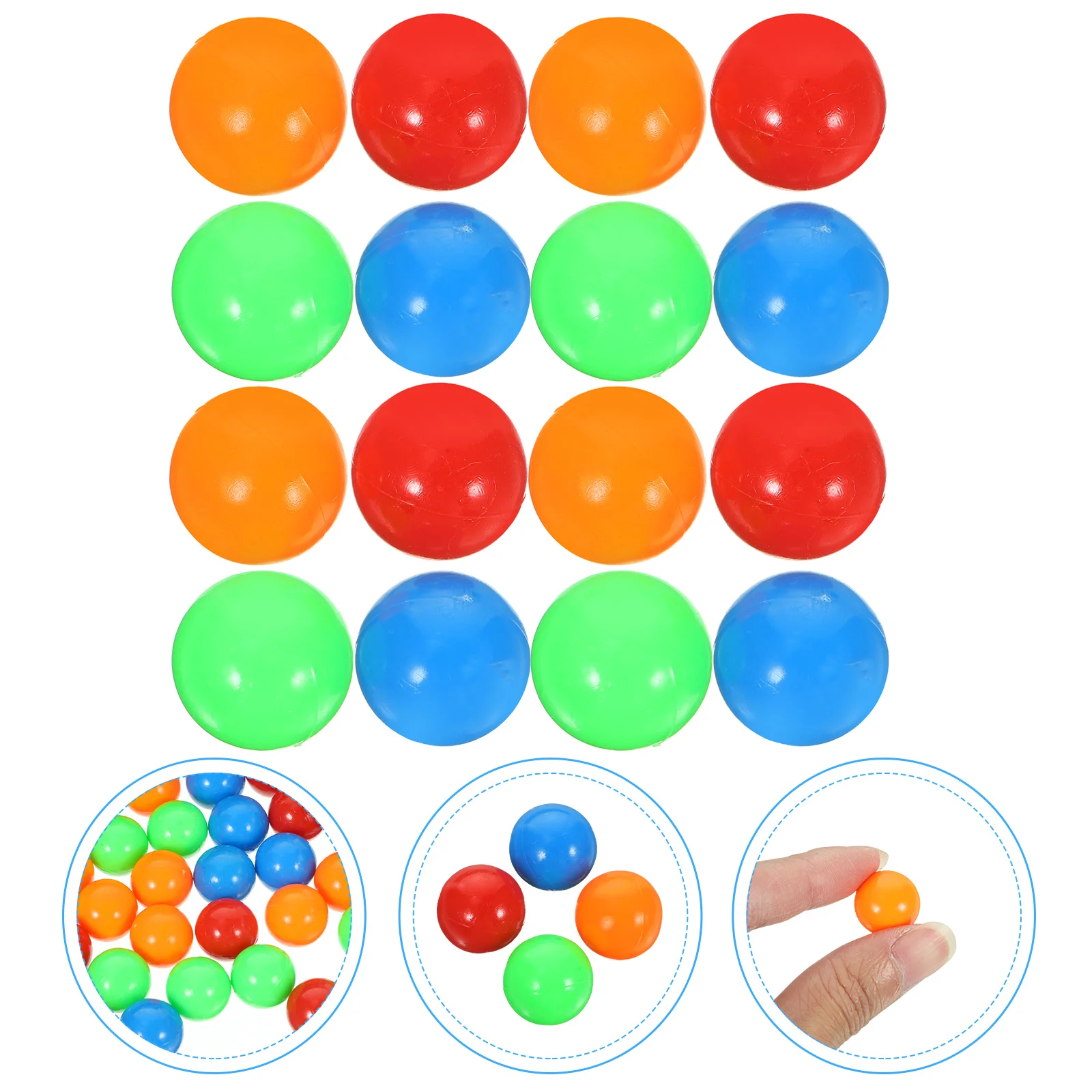 About 120pcs Game Replacement Balls Plastic Colorful Games Beads Game Toy (Random Color) Beans Beans Bead