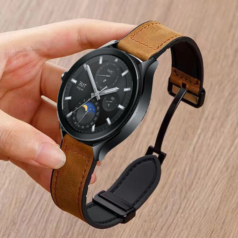 Premium Magnetic Leather Silicone Watch Band - 22mm, Universal Fit