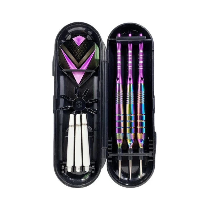 

Professional 3 Pack Steel Tip Darts Set 22 Grams with Aluminum Shafts Darts Flight Portable O-Rings Darts Tool with Box