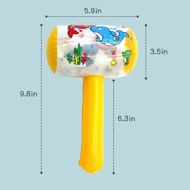 Inflatable Hammer Toys Inflatable Hammer with Bell Air Hammer Baby Toys Kids Toys Party Supplies Inflatable Swimming Pool Baby Toy Stick