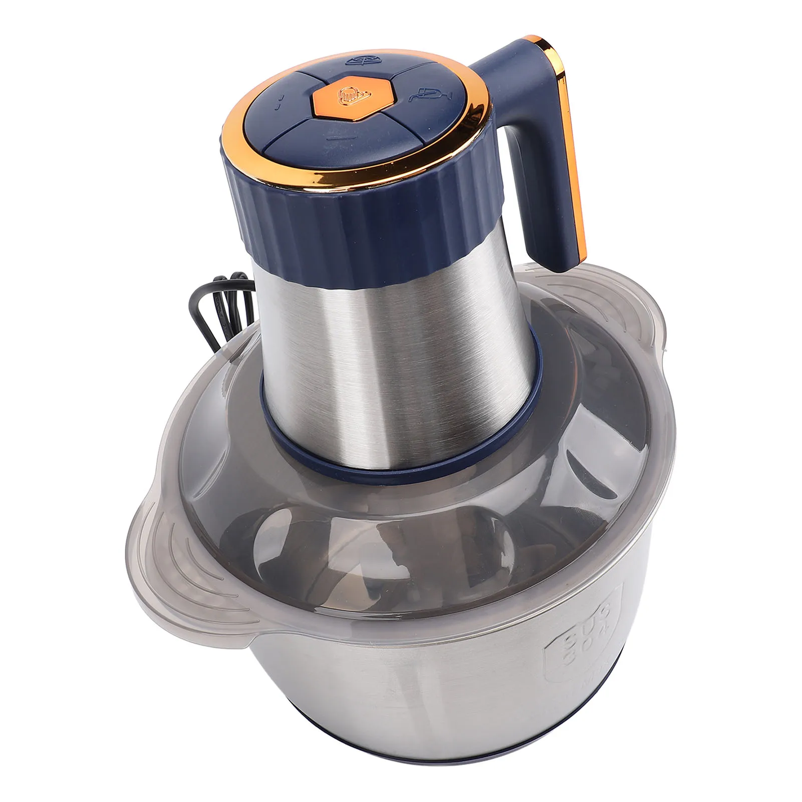 Food Chopper Electric Meat Grinder with 5L Stainless Steel Bowl 500W Copper Motor for Kitchen Meat Vegetables Salad Fruits Nuts 3