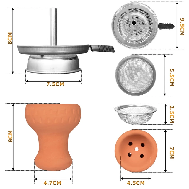 Ceramic Hookah Bowl For Charcoal Big Shisha Bowl Shisha Charcoal Holder E Shisha  Head With Hookah Accessories - AliExpress