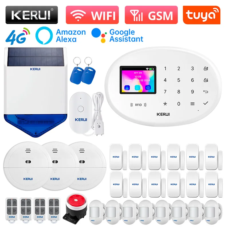 4G/WiFi Intelligent Alarm Tuya Smart Home Alarm System W204 Burglar Alarm 433MHZ