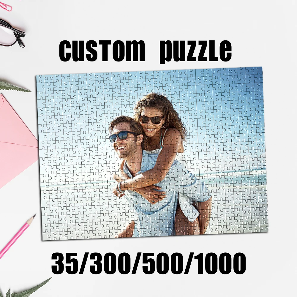 Customized Seaside Couple Photo Puzzle