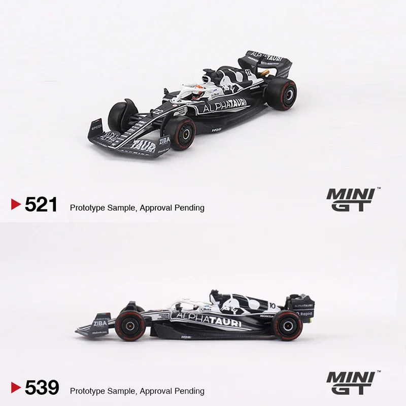 

MINI GT 1:64 Model Car F1 2022 AlphaTauri AT03 #10 Pierre Gasly & #22 Yuki Tsunoda Alloy Sport Vehicle#539.521