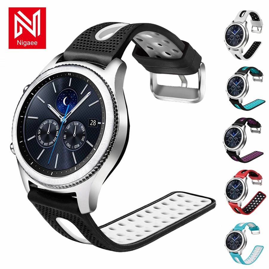 

20mm 22mm Silicone Band for Galaxy Watch 4 classic 46 42mm Sports Strap for Samsung Watch 4 44 40mm Gear S3 Active 2 Smart Watch