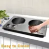 Dual burner, CUSIMAX 1800W ceramic cooking electric heating plate, portable countertop burner 6