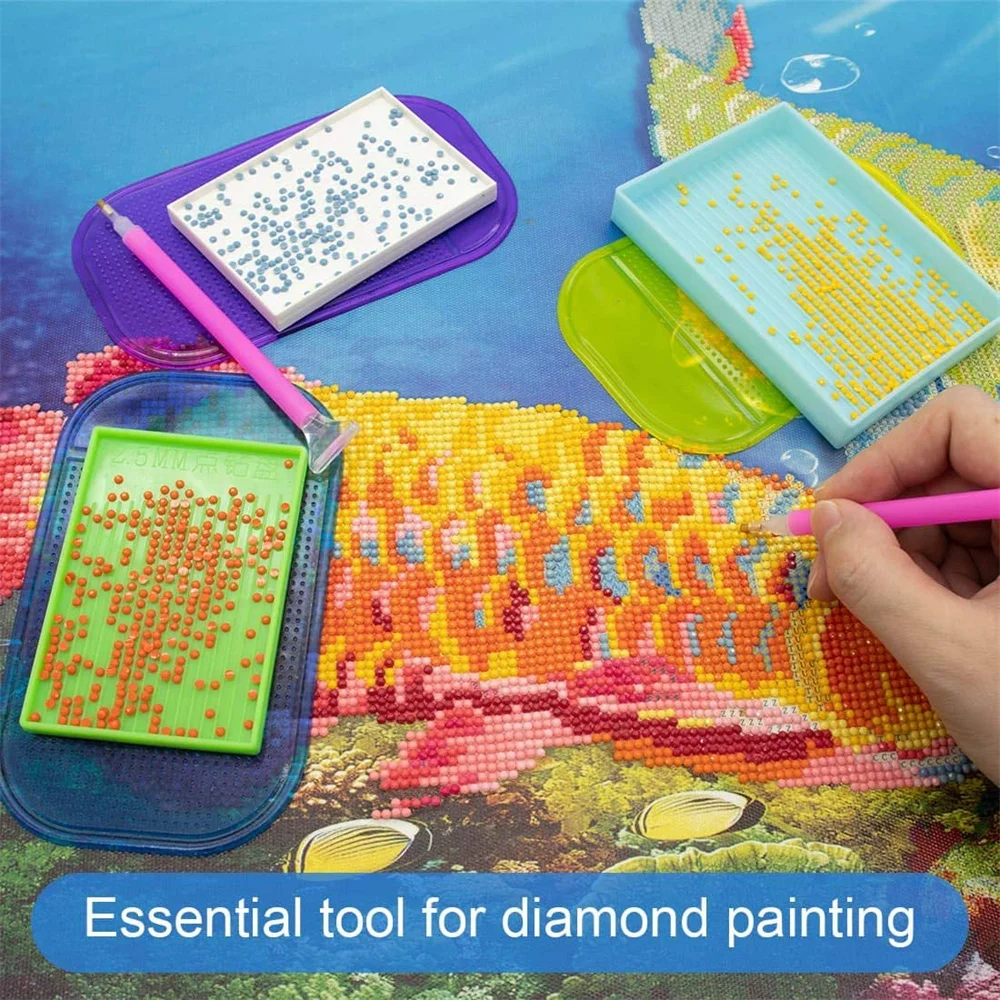 Diamond Painting Plates Diamond Painting Tray Diamond Art Tools Rhinestone Tray Kit, Diamond