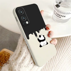Chinese Treasure Panda Silicone Shockproof Phone Case - Soft Protective Bumper Back Cover for OnePlus 8 Pro (White-623B)