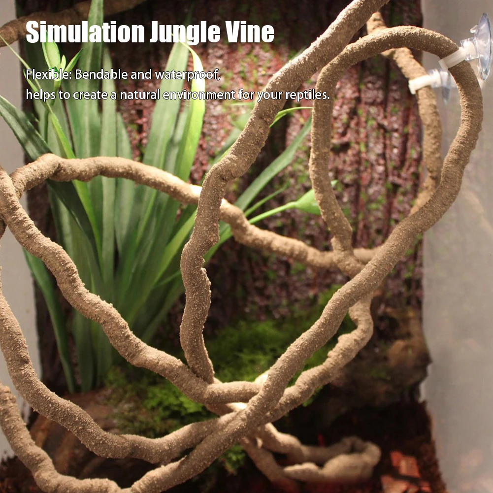Reptile Landscaping Vine Fake Branches for Terrarium Decor Artificial Plants