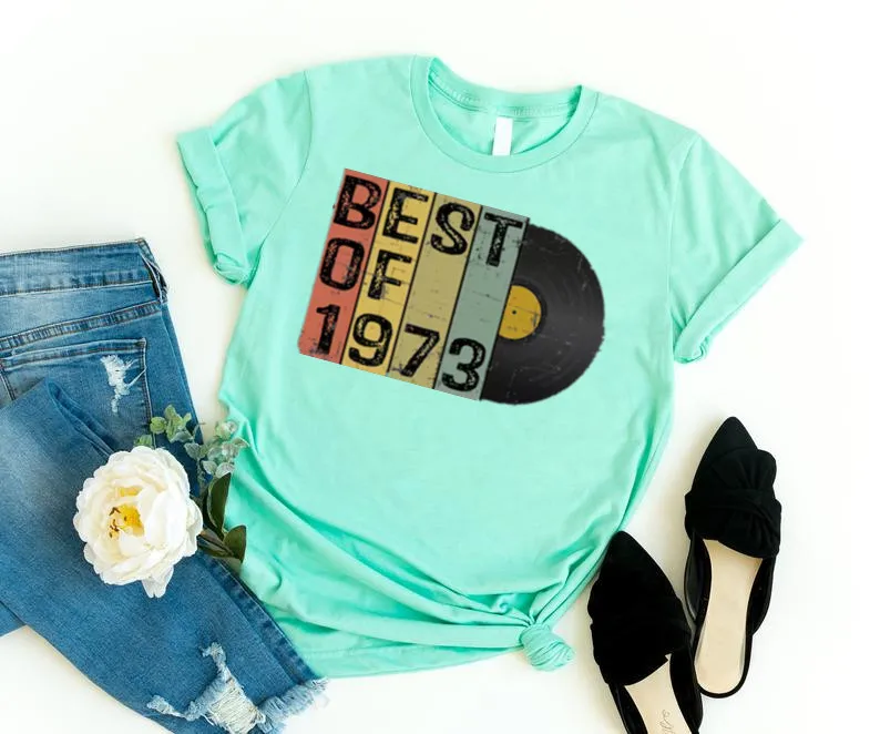 

Vintage Best Of 1973, 48th Birthday Shirt For Him Her, Gift For Women Men Retro Birthday Party 100% cotton Shirt Unisex y2k goth