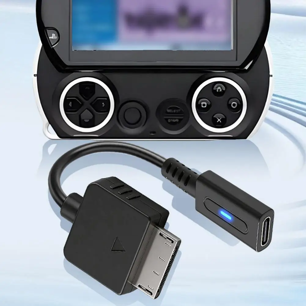 PSP Go용 C타입 케이블, 충전 데이터 어댑터, USB C LED 변환 케이블,  PSP Go 게임 콘솔 전원 공급 와이어