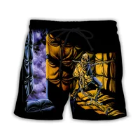 New Fashion 3D Print  Gothic Vintage Horror Skull  Summer Beach Shorts  Streetwear Men Quick Dry Vacation Casual Shorts  K01 1