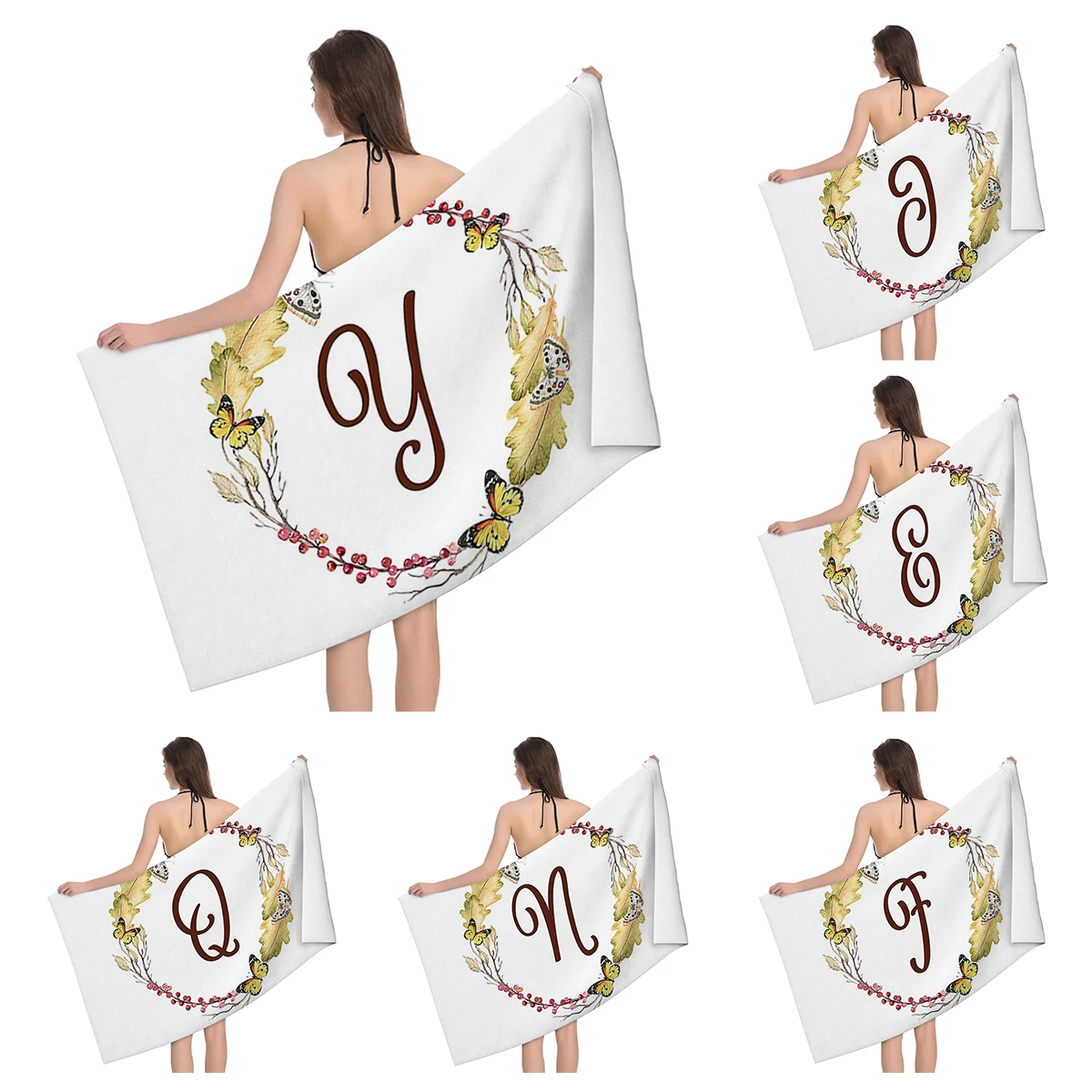

Home bath towels for the body towels bathroom letters and flower quick drying microfiber beach towel man and women large sports