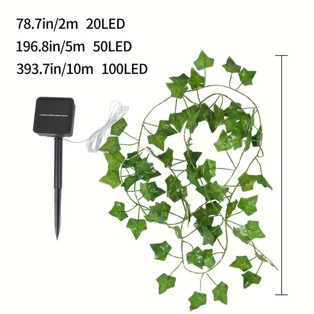야외 방수 태양광 스트링 조명, 20 50/100 LED 요정 조명, 8 가지 모드 구리선 화환, 정원 웨딩 파티 홈 장식