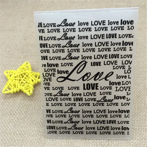 

Love Plastic Embossing Folders for DIY Scrapbooking Paper Craft/Card Making Decoration Supplies