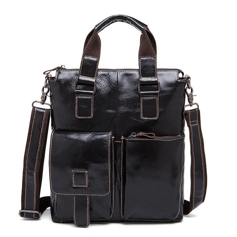 

Men's Laptop Briefcase Leather Crossbody Bag Casual Business