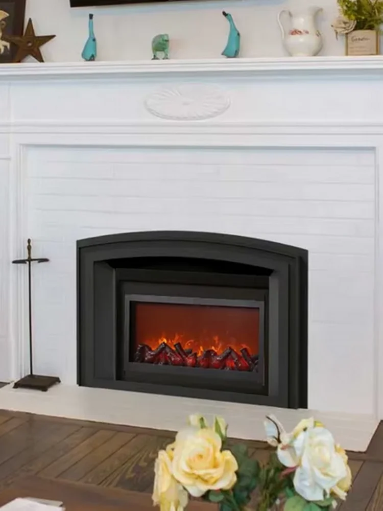 Minimalist High End Modern Small Wall Hangings Electronic Flame Fireplace for Living Room Dining Room Decorative