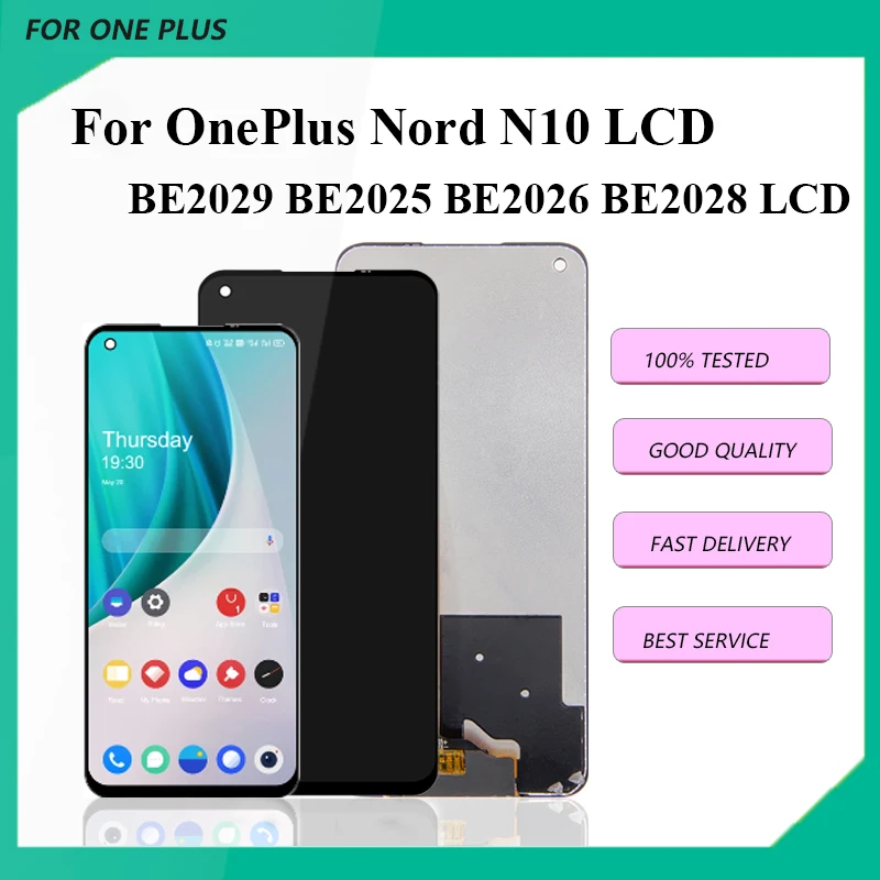 

Original For OnePlus Nord N10 LCD Display Touch Screen For Oneplus nord n10 BE2029 BE2025 BE2026 BE2028 LCD Display