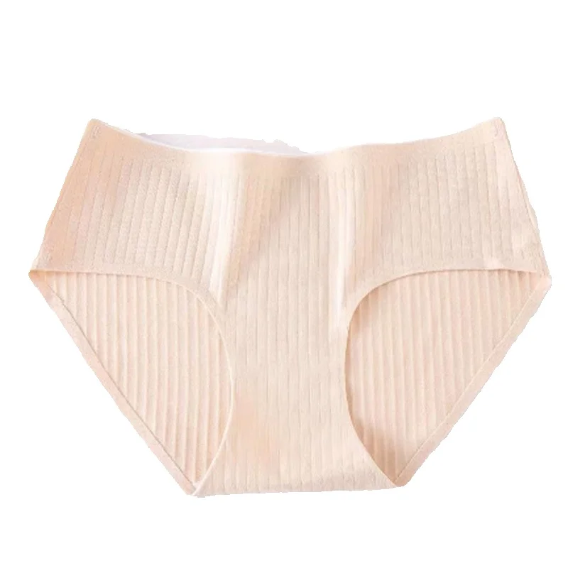 2025e Mugwort Cotton Seamless Mid-Waist Underwear For Girls Students Breathable Cute Pure Desire Antibacterial Triangle Briefs_voghion.com