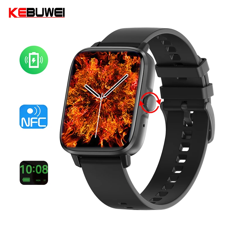 2022 New Smart Watch 1.9 Inch NFC GPS Track Bedside Lamp Wireless Charging Series 7 Bluetooth Call Smartwatch PK IWO W27 Pro
