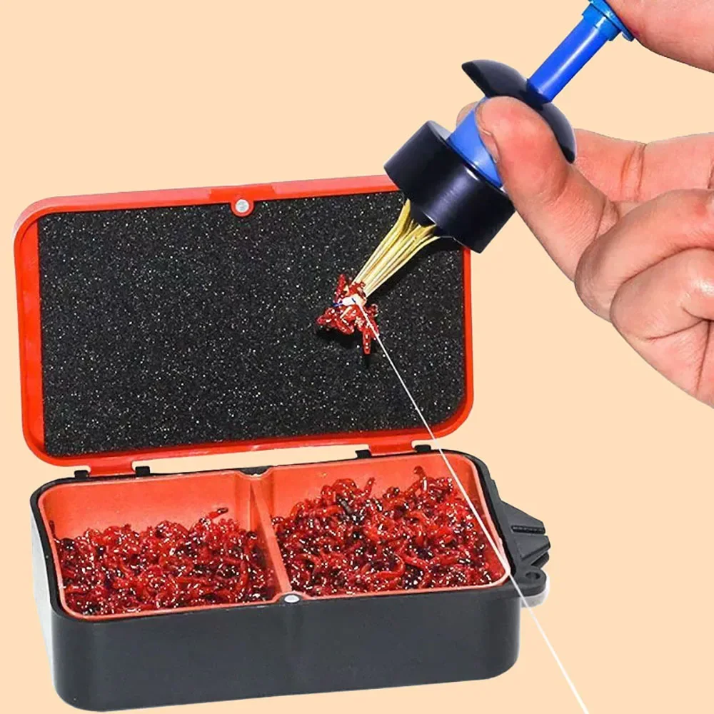 Quick Maggots Feeder Hook Clip Red Worm Feeding Device Simple thumbnail 6