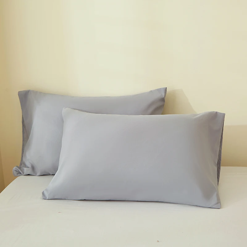2 pieces set 50*65 50*70 50*75 50*90cm White 100% polyester Bed USA Standard Queen King Size PillowCases Covers 4