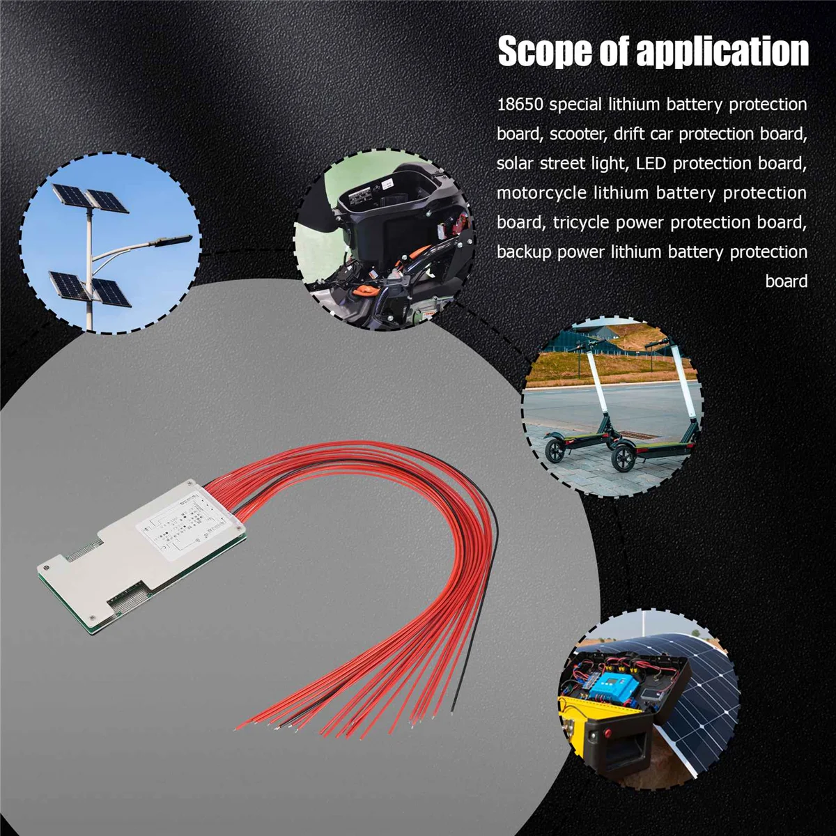 20S 60V 45A LiFePo4 Battery Protection Board BMS PCB with Balance for Motorcycle E-Bike Scooter
