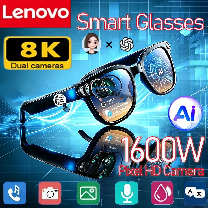 รูปสินค้า แว่นตาอัจฉริยะ 8K บลูทูธ ถ่ายภาพ บันทึกเสียง แปลภาษา