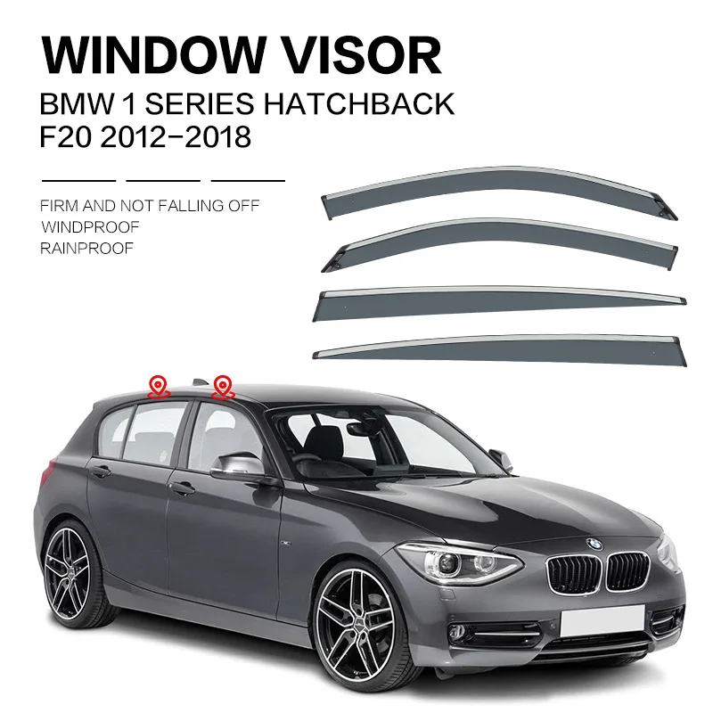 For BMW 1 series E87 F20 F52 Window visor Weather Shield Side Window Deflector Car windshield weather shield Car accessories