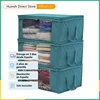 Large Capacity Clothing Storage Box Folding Non Woven Fabric Quilts Clothes Organizer Case With Zipper Organiseurs De Rangement 6