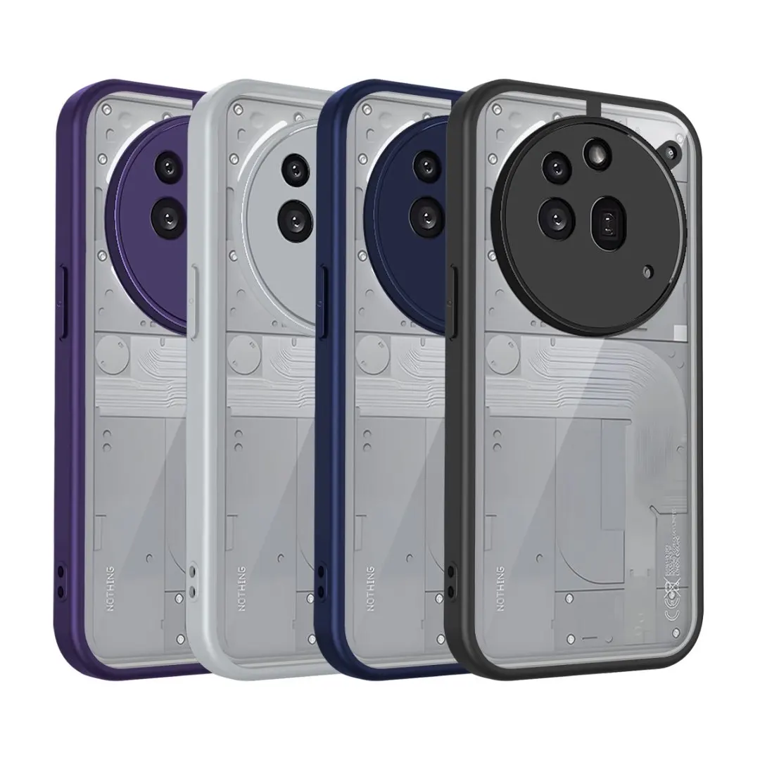 Clear Soft Frame Shockproof Phone Case with Hard Acrylic Back Shell