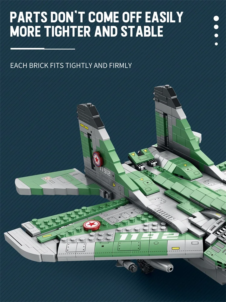 MIG 29 전투기 모델 빌딩 블록, 군사 1397PCs, 소년 성인용 벽돌 장난감