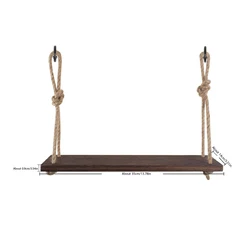 Elegant Hanging Plant Holder with Enhanced Support for Outdoor and Balcony Gardens (Brown)
