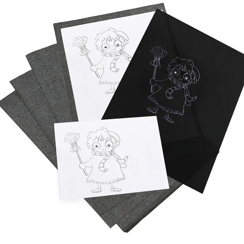 A4 100sheets Copy Carbon Paper Reusable Image Paper Copy Paper Graphite Transfer Carbon Tracing Pattern Transfer Paper - 2