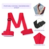New Skiing Pole Shoulder Hand Carrier Lash Handle Straps Adjustable Buck Hook Loop Protecting Black Nylon Ski Handle Strap Bag 3