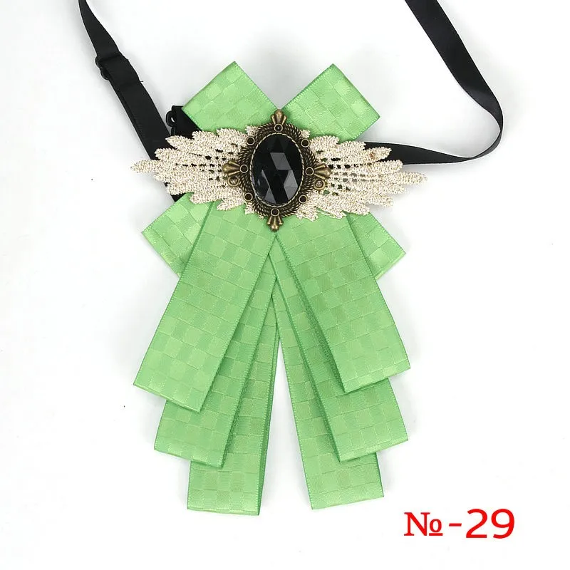 Neue Unisex-Schleifenbroschen für Damen, modische Schleifenkragen-Pins für Hemden, Kleidung, Krawatten, Schleifen, Anzüge, Schleifen für Schulmädchen. – Detail 30
