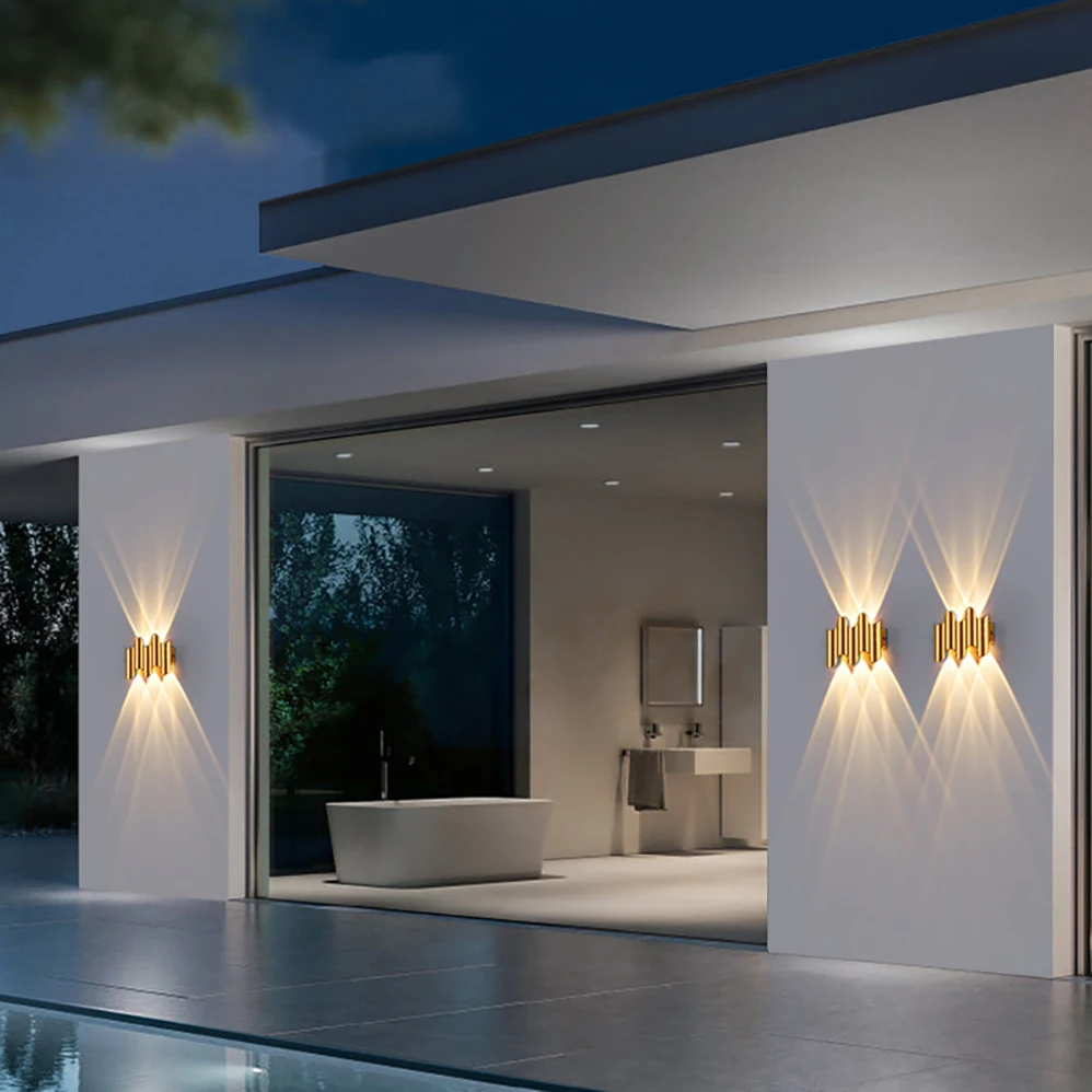 

LED Wall Lamp Modern Minimalist Style Black/Gold Shell Indoor/Outdoor IP65 Waterproof AC85-265V 3W/5W/7W Lamps For Outdoor Light