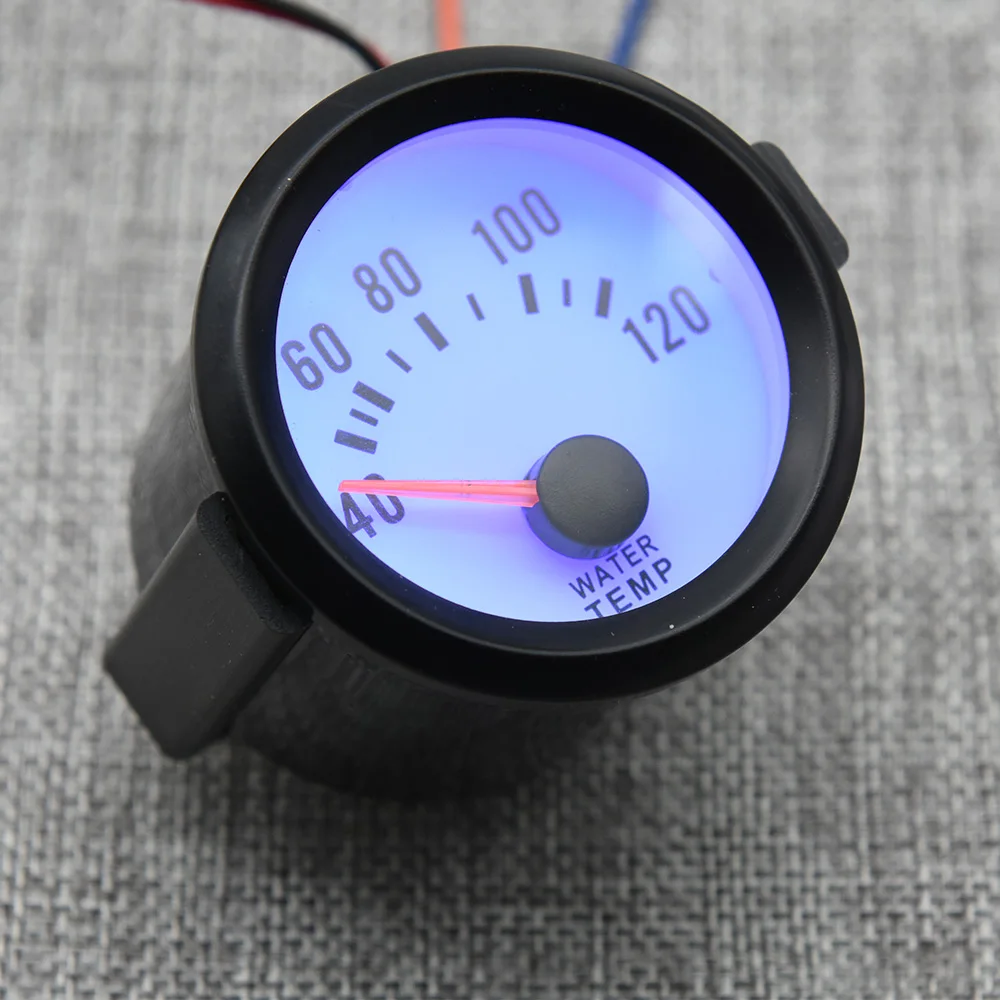 52MM 레이싱 게이지 40120 섭씨 수온 게이지(센서 포함) 1/8 NPT 수온 조인트 파이프 센서 라디에이터 26mm-40mm