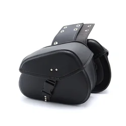 Dual Motorcycle Saddlebag Set - Multifunctional Universal Pannier Bags (Black B)