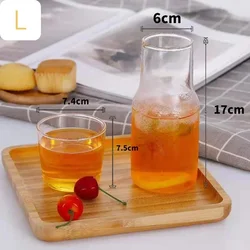 Elegant Glass Bedside Carafe Set with Tumbler - 2pcs - set (B - L)