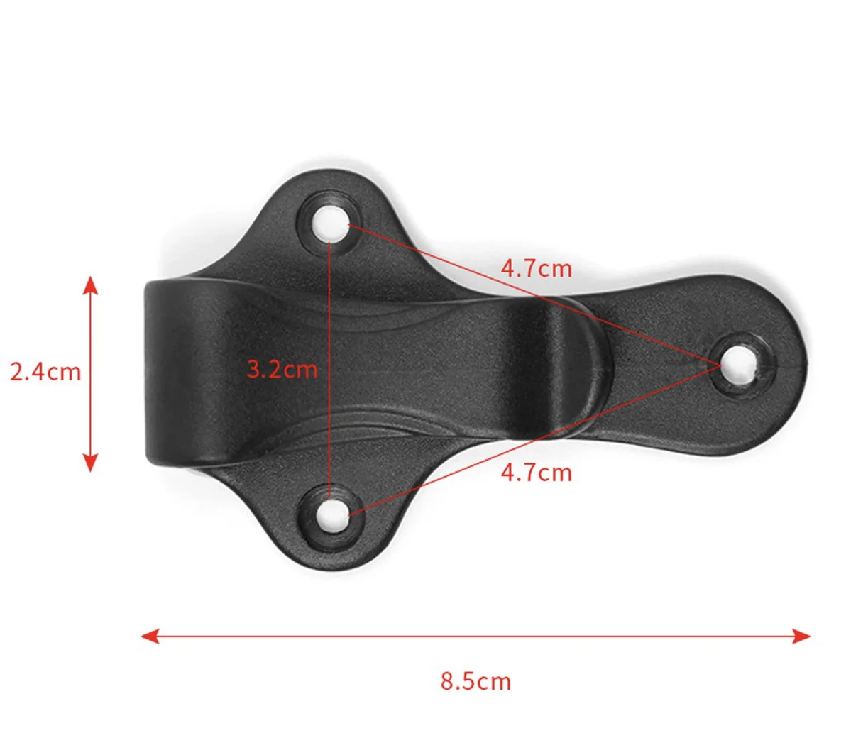 Plastic Buckle Belt Clips Holster 3 hole 85x24mm Universal Upper Pannier Clips Buckles Bicyle Bag Attach Hook
