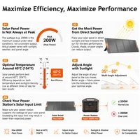 Chargeur solaire portable CHUBAN 400W 200W, kit de panneau solaire pliable pour stations d'alimentation Jackery, Bluetti, Ecoflow, camping-car, camping, terrasse 2