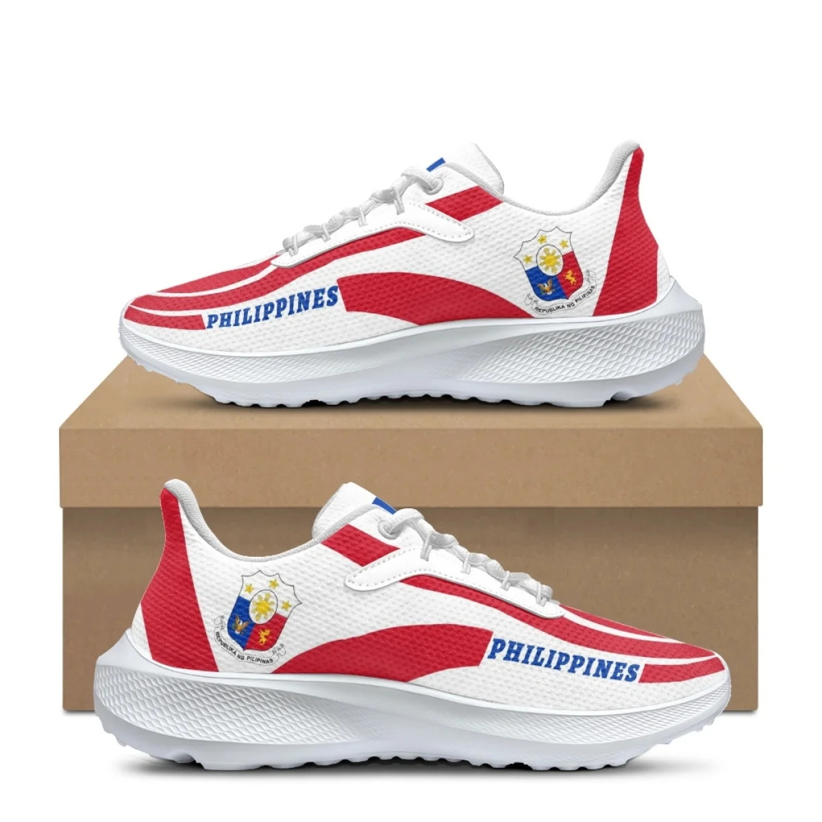 Autumn Women Shoes Philippines Flag Pattern Breathable Comfortable Unisex Running Shoes for Winter Flats Light Girls Tennis 2023