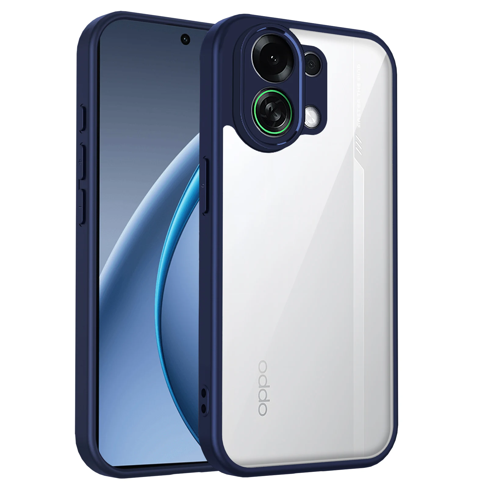Clear Matte Back Case with Air Cushion Silicone Bumper